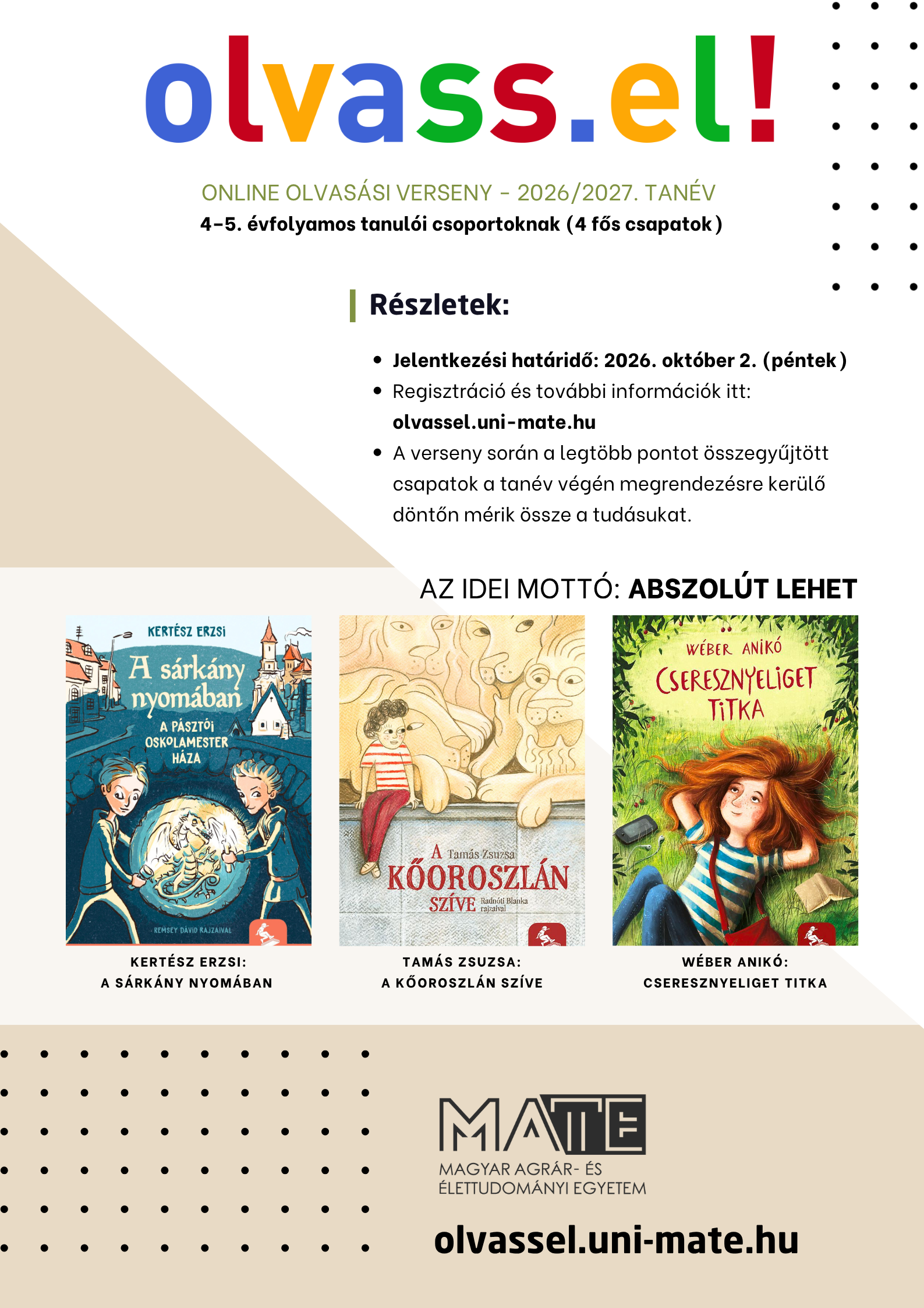 Az Olvass el! olvasási verseny plakátja